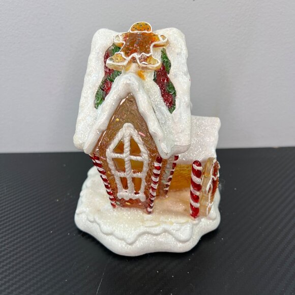 Ginger Bread House Light Up House Acrylic Vintage Christmas Candy Cane - Picture 3 of 9